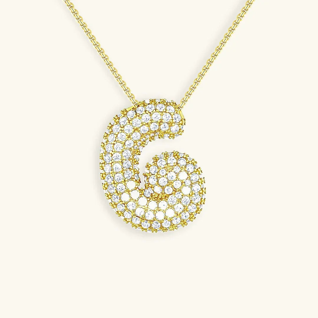 Bubble Initial Diamond kaulakoru