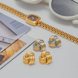 Avielle Chunky Gold Solmukorvakorut