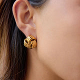 Avielle Chunky Gold Solmukorvakorut