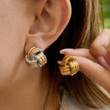 Avielle Chunky Gold Solmukorvakorut